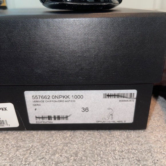 SAINT LAURENT Opyum embellished patent-leather sandals - Picture 6 of 6